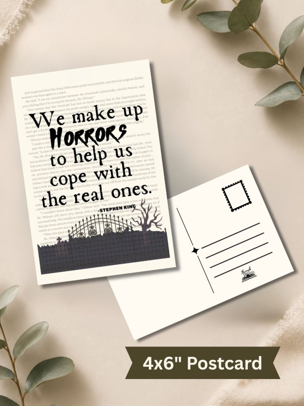 Stephen King Book Page Postcard Mini Art Print